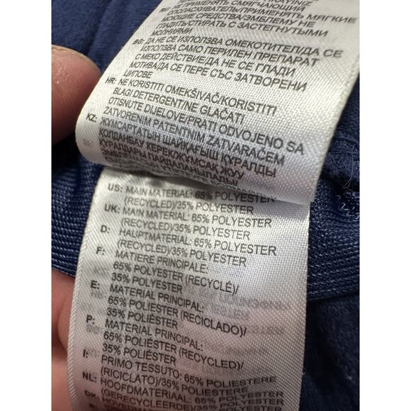 Mens Adidas Pants Football Soccer Tapered Leg Regular Fit NAVY BLUE Sz Medium - Picture 6 of 8